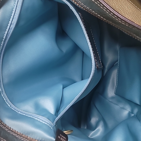 COACH | Metallic Gold TRIBECA Tote Bag w/Shoulder  Strap - Picture 9 of 13